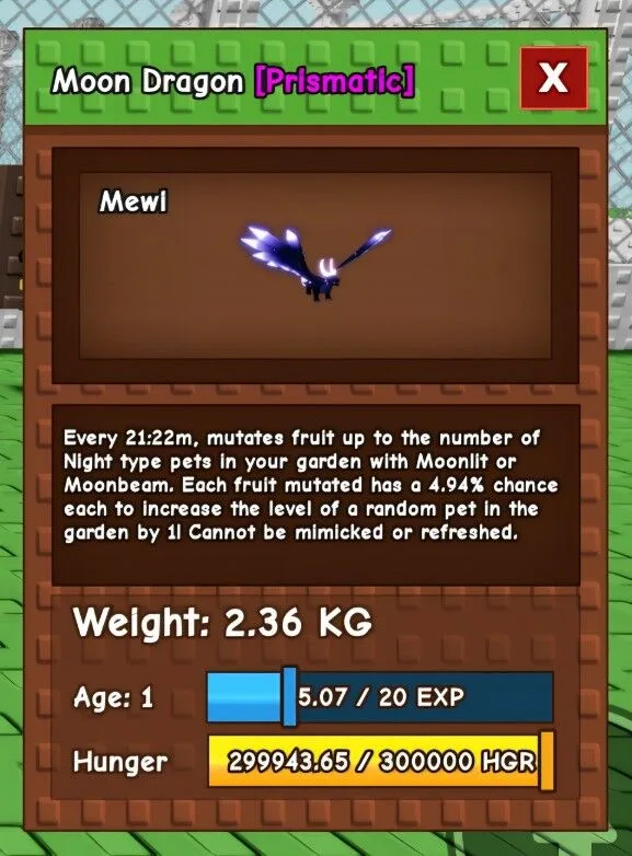Novo Pet Moon Dragon (Delivery)