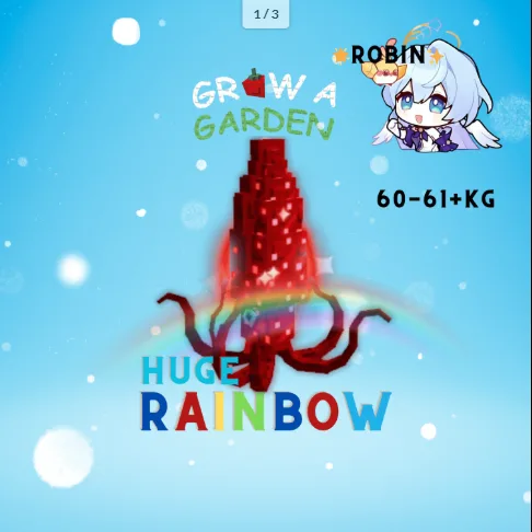 HUGE Rainbow Ruby Squid - 60-61+KG - Grow a Garden