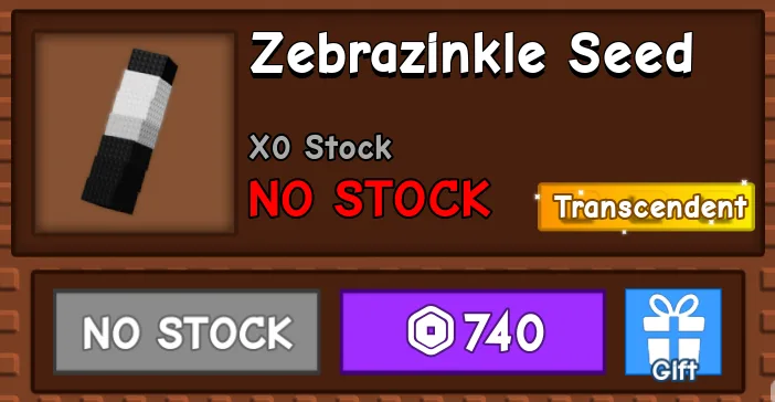 Grow a Garden - ZEBRAZINKLE SEED