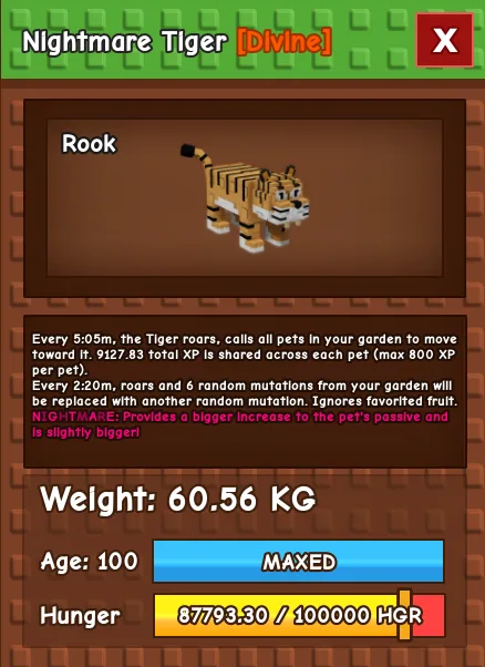 Titanic Nightmare Tiger 60kg — Account account