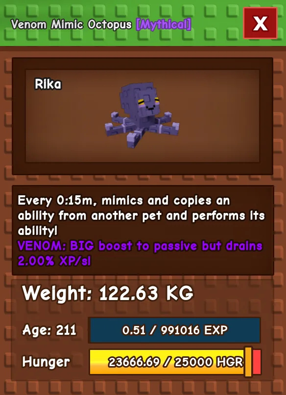 Mimic Octopus 15s - Mutation Random - Age max