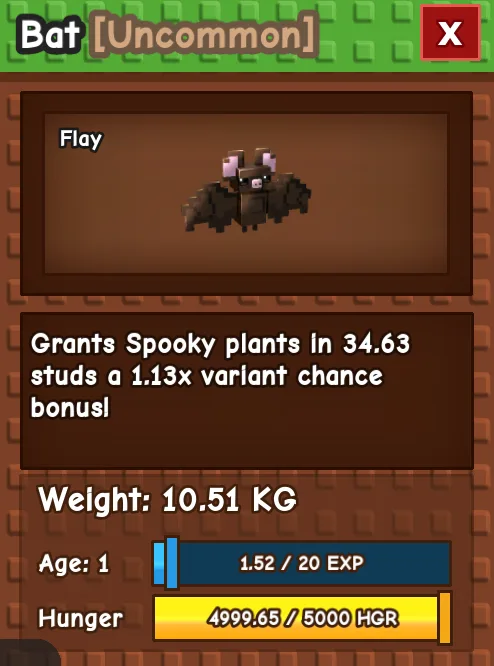 COLOSSAL TITANIC BAT AGE 1 10.51KG GAG PET INSTANT DELIVERY