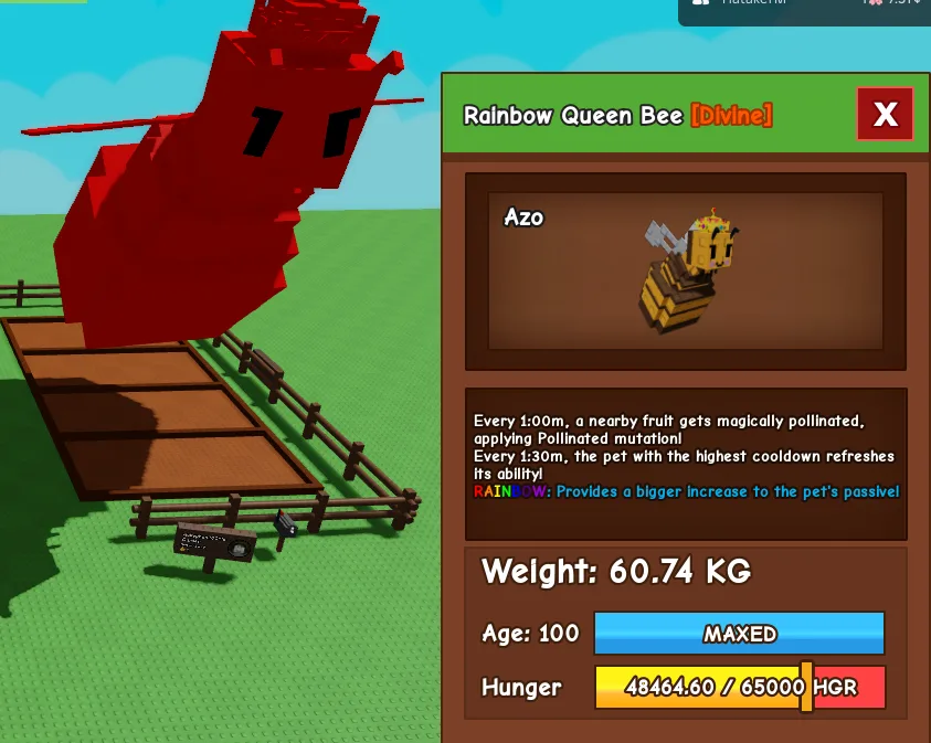 60kg+ Rainbow Queen Bee — Account account