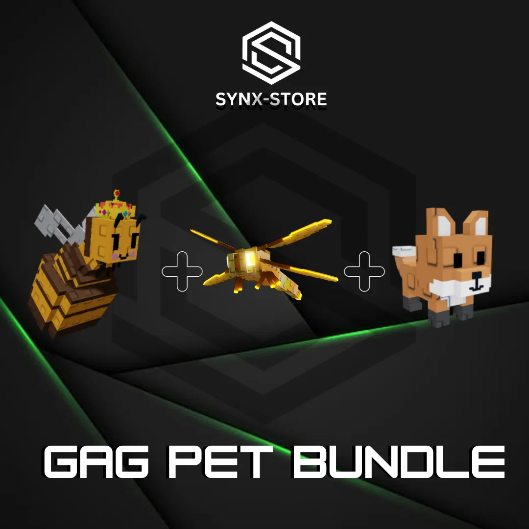 Pet Bundle 21 3 Pets Dragonfly + Queen Bee + Red Fox