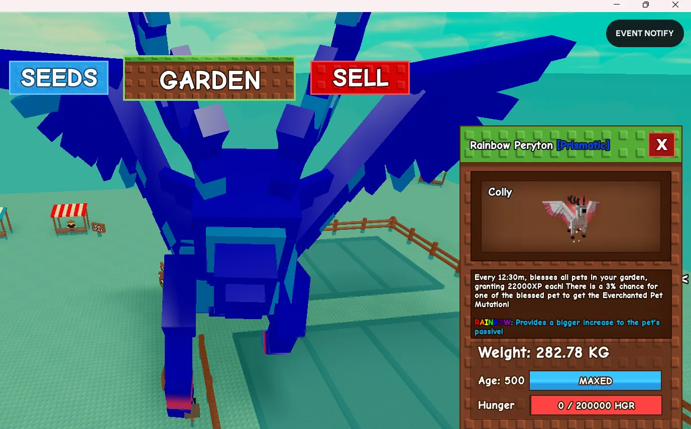 280KG+ RAINBOW PERYTON // PRISMATIC // AGE 500 MAXED // super handsome // 22000 XP BLESSING