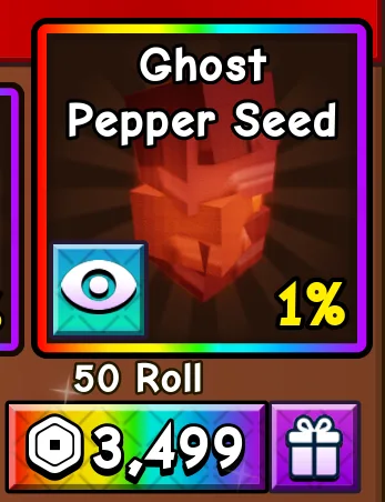 50x Ghost Pepper Pack Seed Rolls