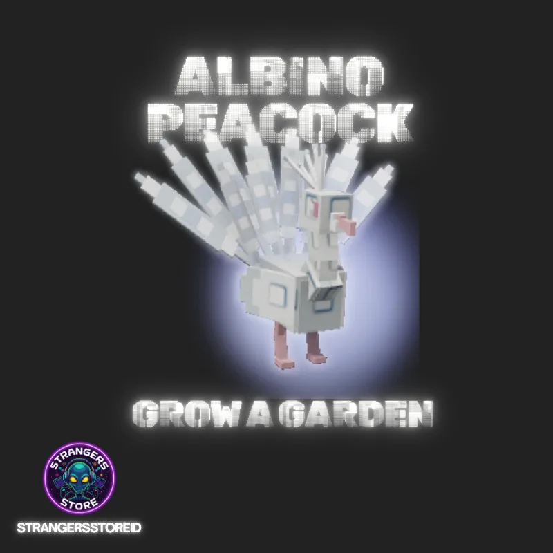 Albino Peacock Grow a Garden Roblox Pet Rare & Limited Fast Delivery