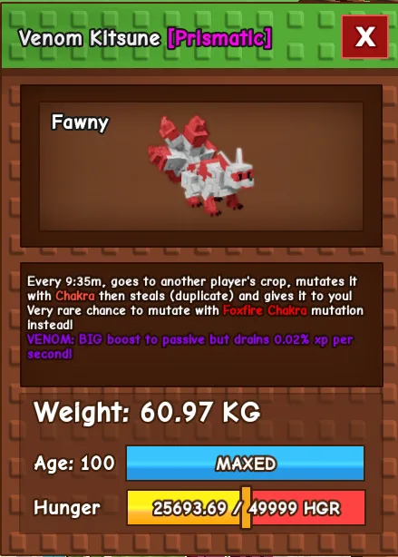 60kg Huge VENOM Kitsune