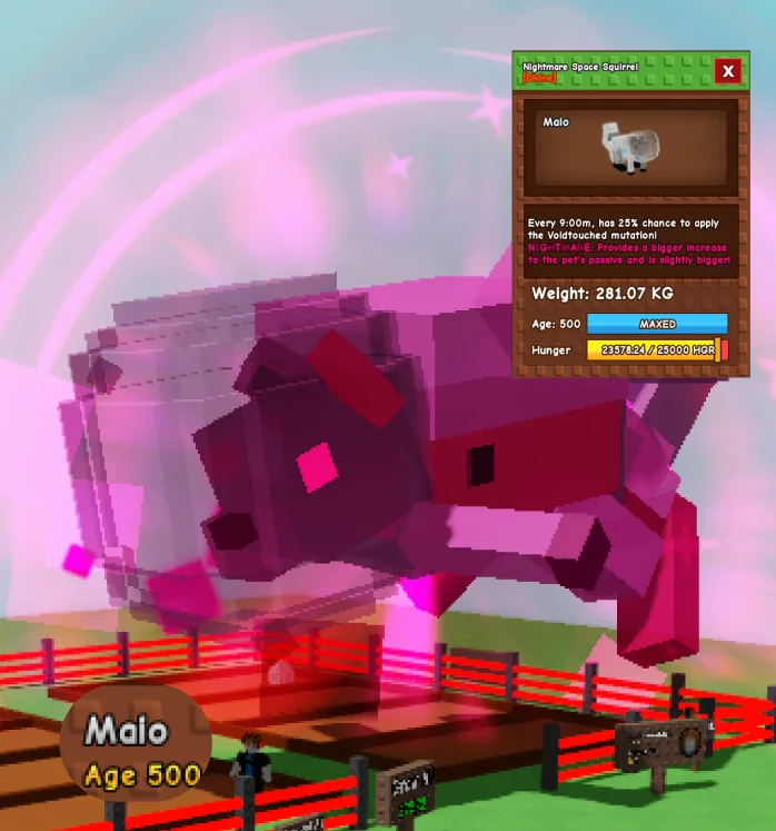 Huge Nightmare Space Squirrel 280Kg+ 9m Skill — Account account