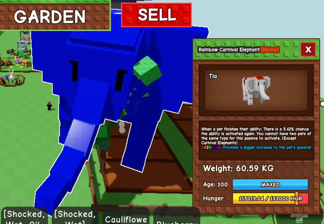 Titanic Huge Carnival Elephant 60Kg+ Age 100 Rainbow Mutation new carnival egg — Account account