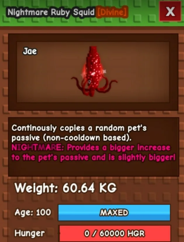 Ruby Squid 60kg+ FAST DELIVERY — Account account