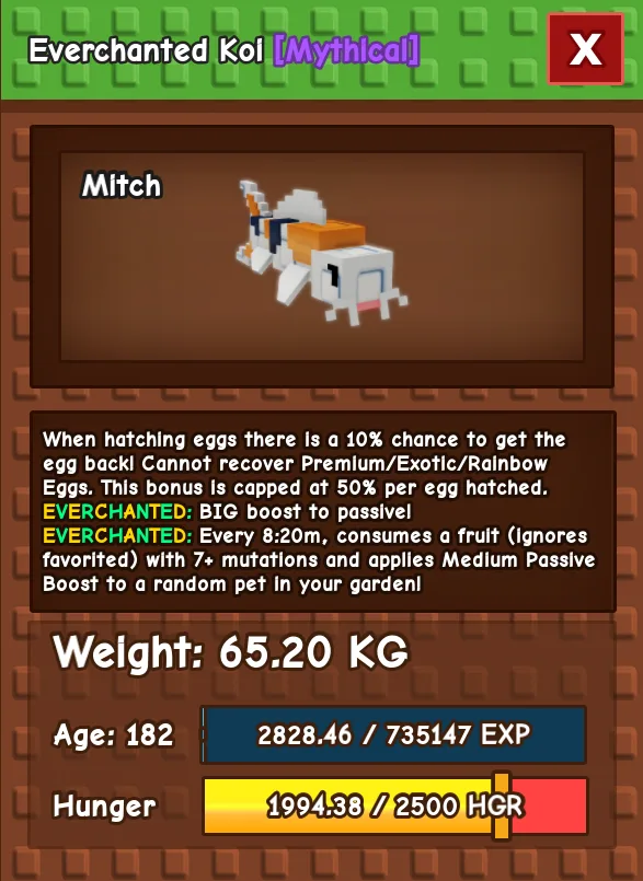 Everchanted Koi Mythical 65KG AGE 65