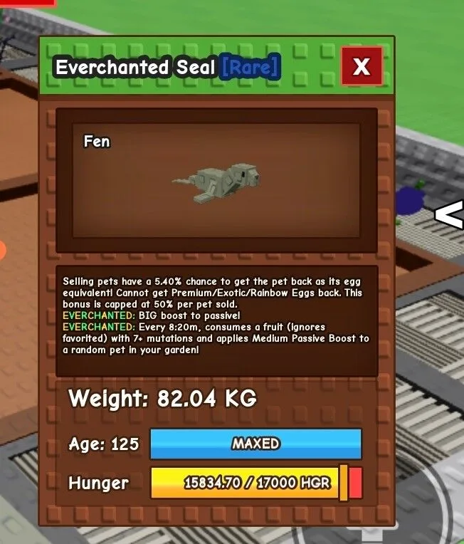 Titanic Everchanted Seal 82kg+ Good for Hatch Event — Account account