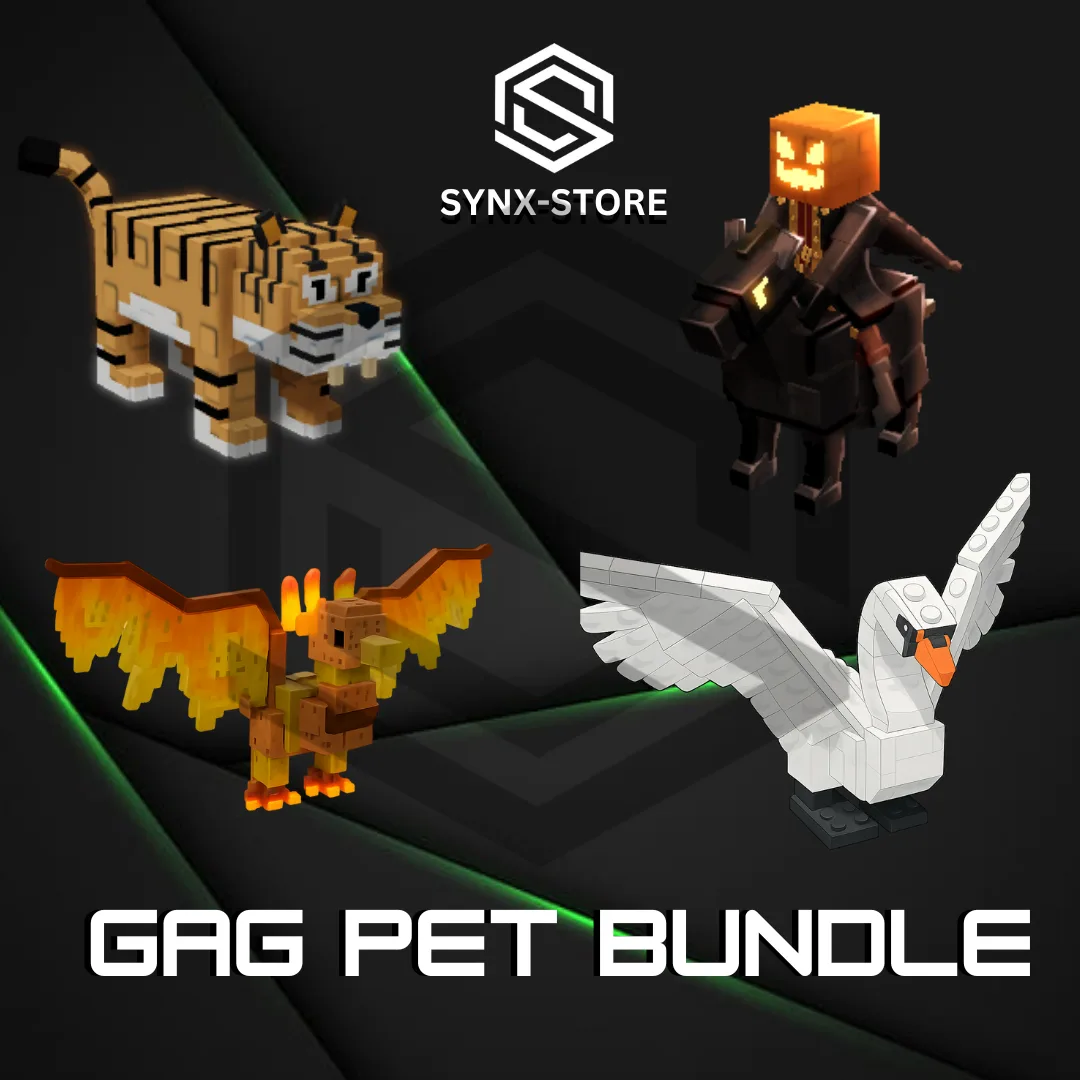 Pet Bundle 28 4 Pets Headless Horseman + Phoenix + Swan + Tiger