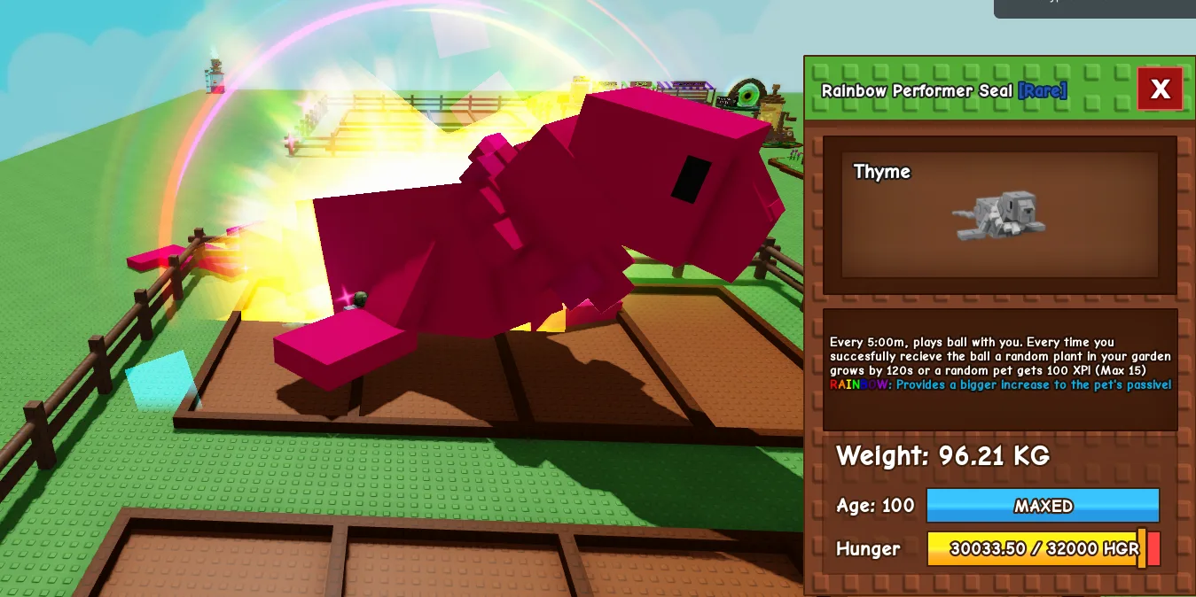 96.21kg Godly Rainbow Performer Seal — Account account