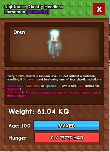 HUGE GHH/ GHH 60 KG+ Huge Ghostly Headless Horseman 60 KG+ INSTANT DELIVERY — Account account