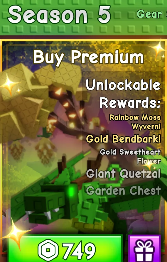Grow A Garden Season 5 Premium Pass 749R — Account account