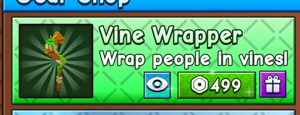 Vine Wrapper Gear pass 499 Robux — Account account