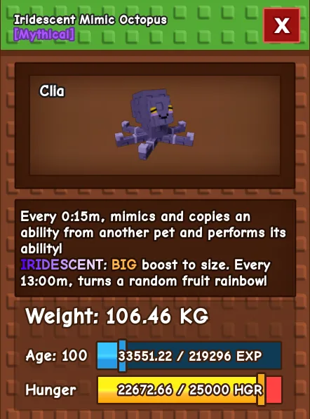 106KG MIMIC AGE 100