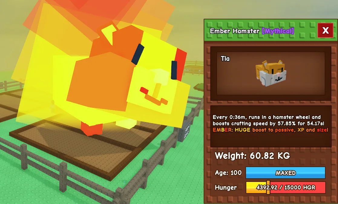 60.69kg+ Ember Hamster