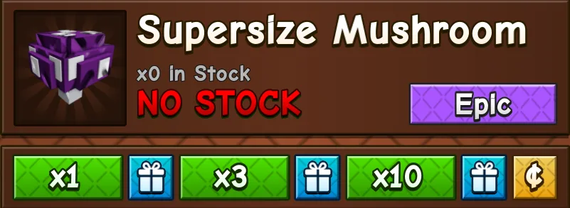 10x Supersize Mushroom