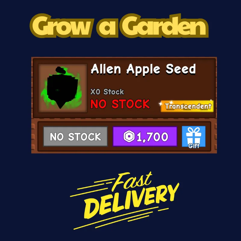 Alien Apple Seed 1700Robux Grow a Garden FastDeli FASTEST & CHEAPEST — Account account