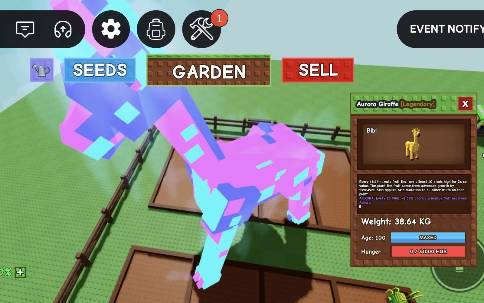 Huge AURORA Giraffe - 38.64 KG (Age 100)