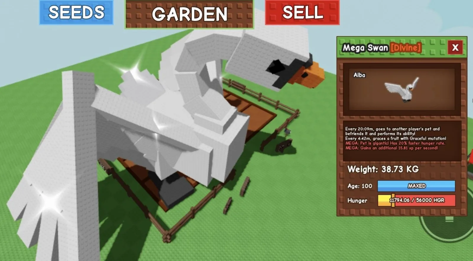 Huge MEGA Swan - 38.73 KG (Age 100)