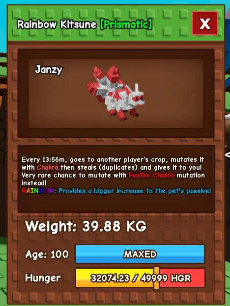 Kitsune 40kg random mutation — Account account