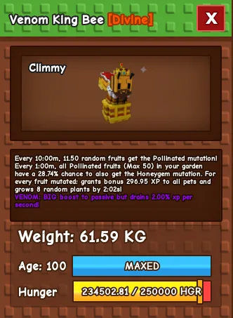 Venom King Bee 60kg — Account account