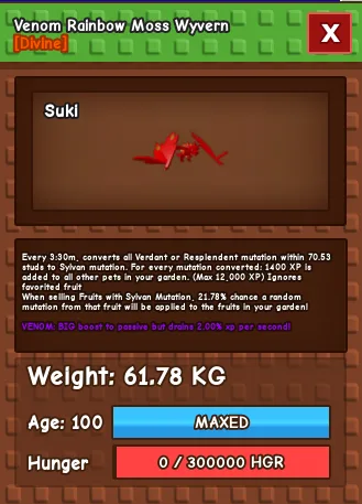 Venom Rainbow Moss Wyvern 60kg — Account account
