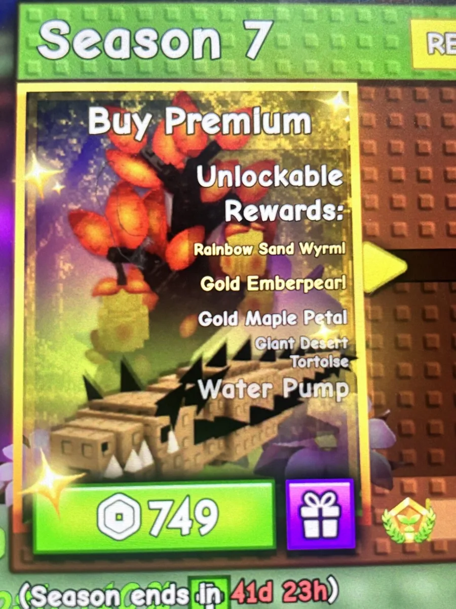 READY SEASON PASS VIA GIFT ( S7) Grow A Garden