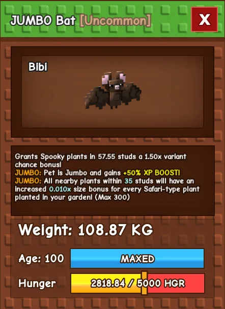 Jumbo Colossal Bat 108.87KG INSTANT DELIVERY — Account account
