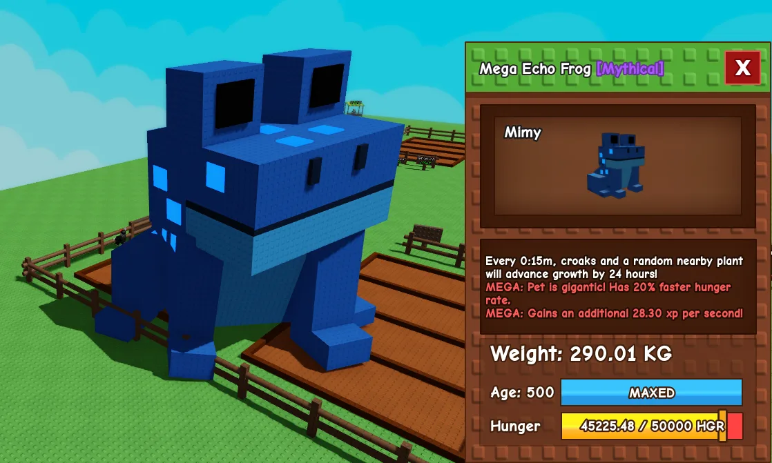 290.01kg RARE Mega Echo Frog