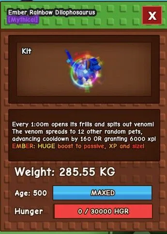 RAINBOW HATCH DILLO 280KG+ RANDOM MUTATION CHEAPEST FAST DELIVERY