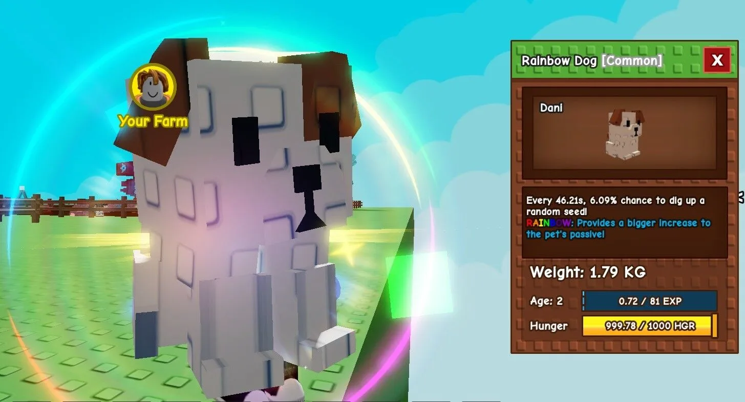 RAINBOW DOG - GROW A GARDEN ROBLOX - CHEAP AND FAST DELIVERY — Account account