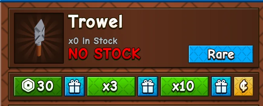 1-2 min delivery trowel (mail)