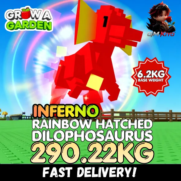 INFERNO Rainbow Hatched Dilophosaurus 290.22KG RBH Dilo Age 500 INSTANT DELIVERY