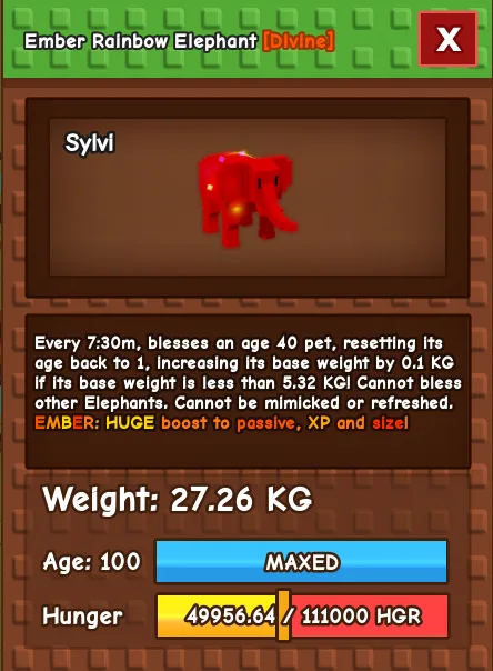 Rainbow Hatched Elephant / RBH ELEPHANT 27.26KG CHEAPEST AND INSTANT DELIVERY — Account account