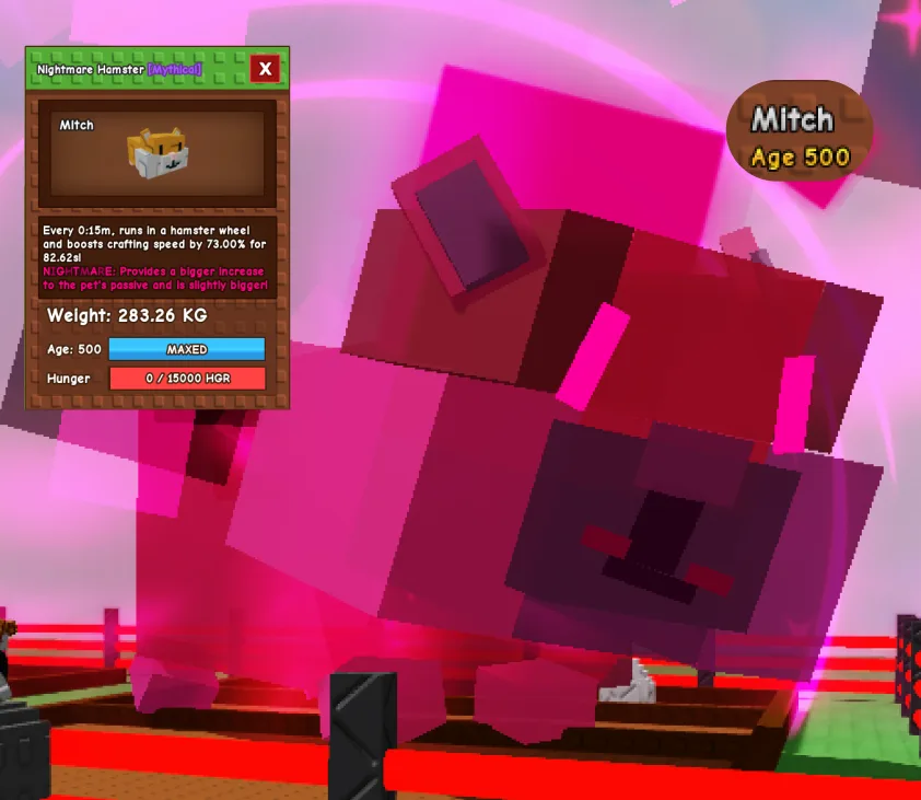 Huge Nightmare Hamster 280Kg+ 15s Skill — Account account
