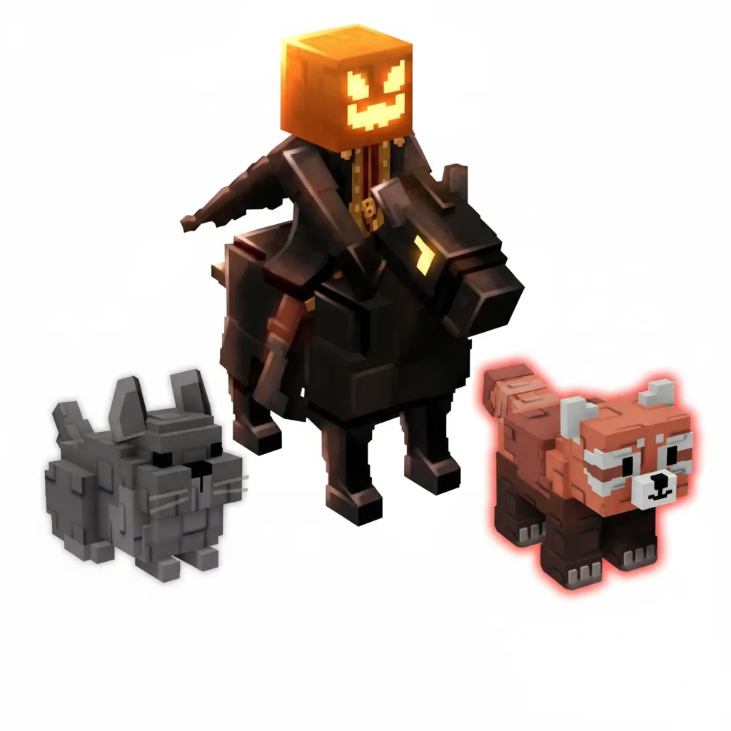 HEADLESS HORSEMAN + CHINCHILLA + RED PANDA 3 IN 1 COMBO GROW A GARDEN INSTANT FAST DELIVERY