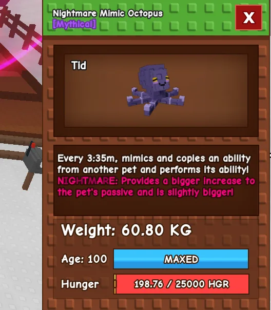 Hug Nightmare Mimic Octopus 60.80kg