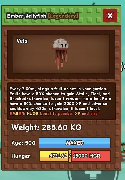 Ember jellyfish 280kilo +