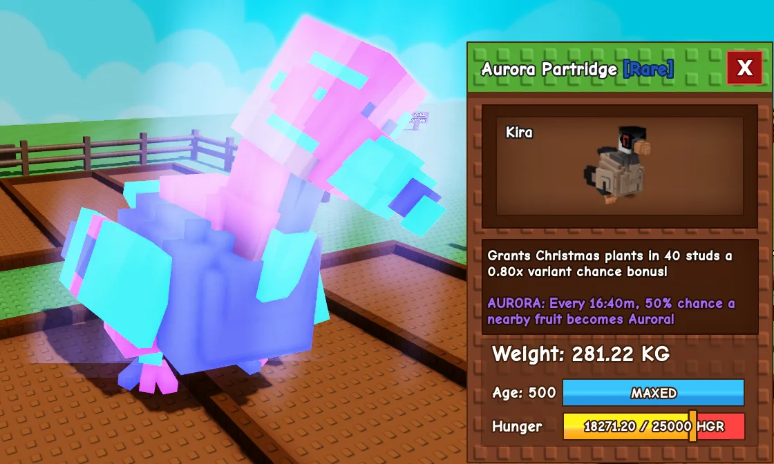 281.22kg Aurora Partridge