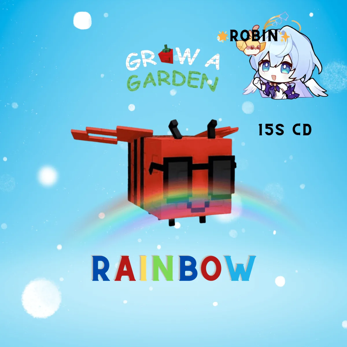 HUGE Rainbow Disco Bee - 60-61+ KG - 15s CD - Grow a Garden — Account account