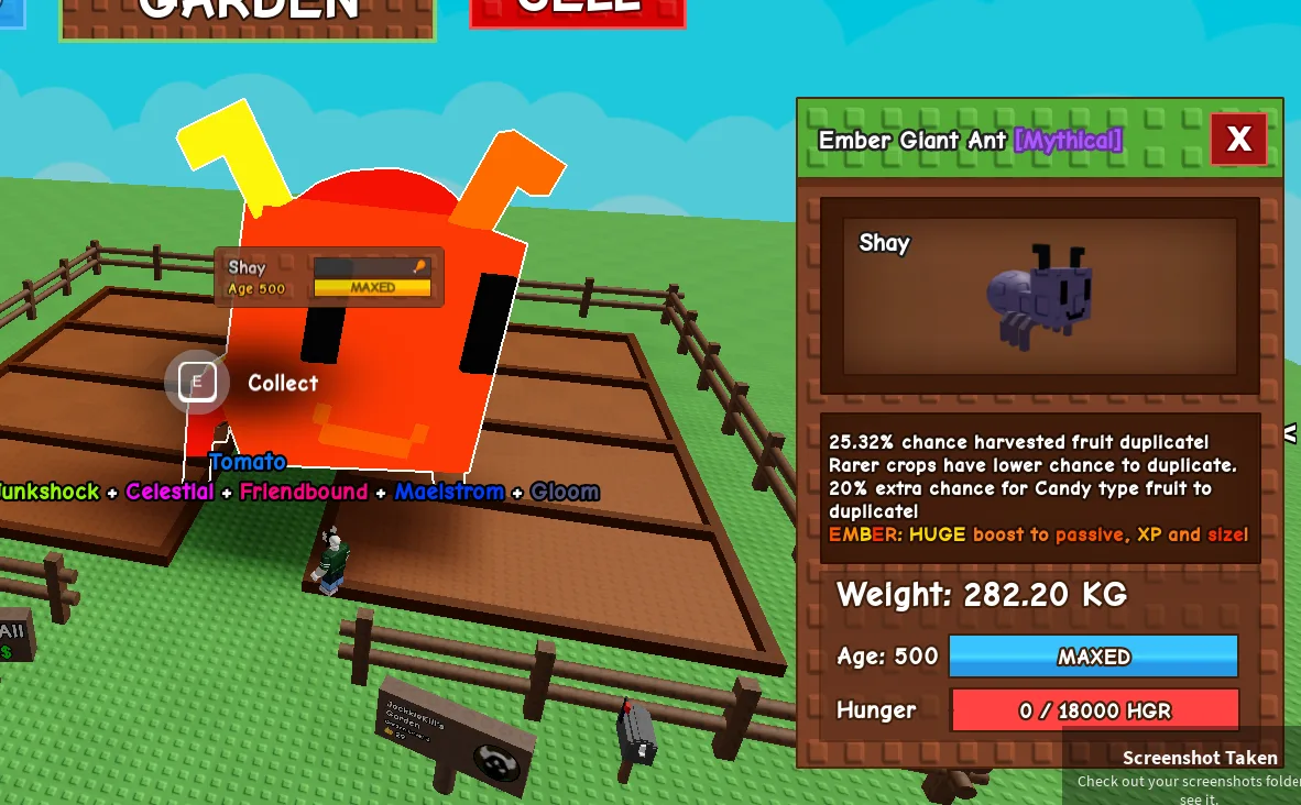 280KG+ Ember Giant Ant Mythical // super handsome // Age 500 MAXED // Fruit Duplication Boost//not elephant//i run out of tag others limitation