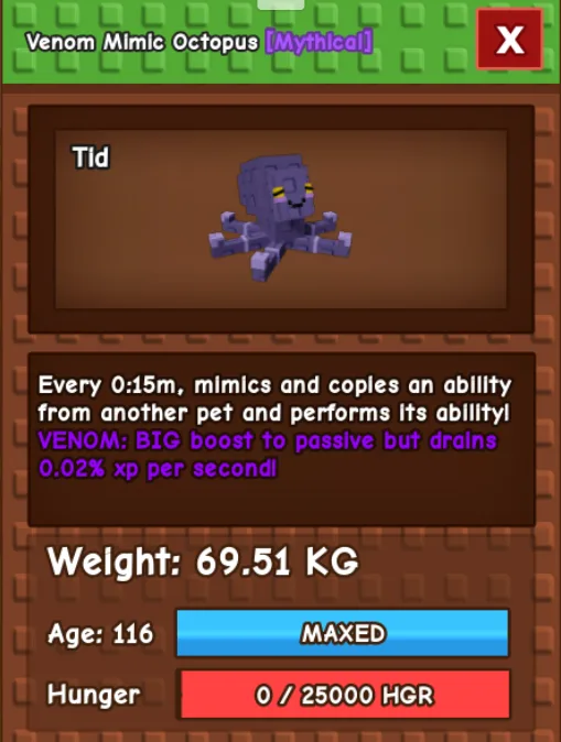 Mimic Octopus HUGE 69 KG++ 15sec pasif 0:15 — Account account