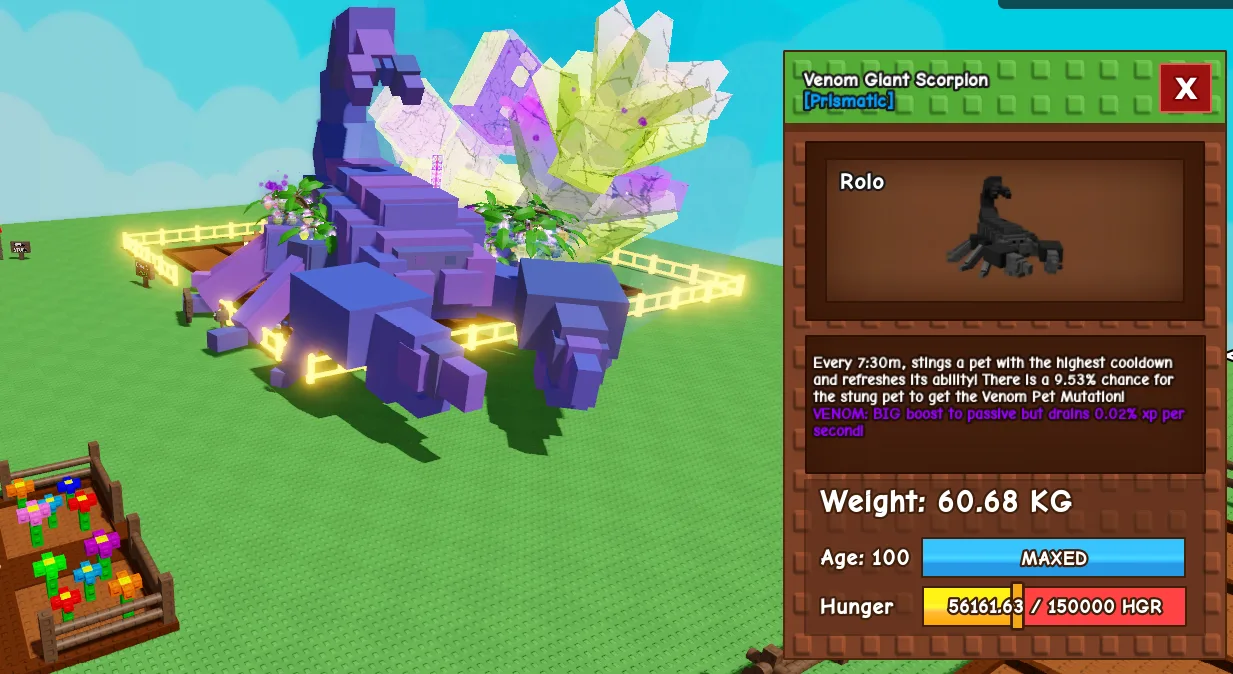 VENOM Giant Scorpion 60/61KG RARE PET LIMITED