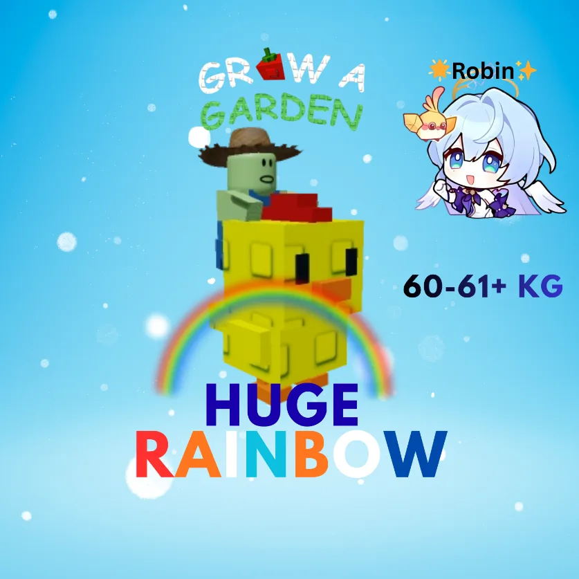 HUGE Rainbow CHicken Zombie - 60-61+ KG - Grow a Garden — Account account
