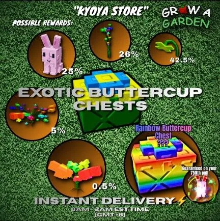 EXOTIC BUTTERCUP CHEST 10x PIECES